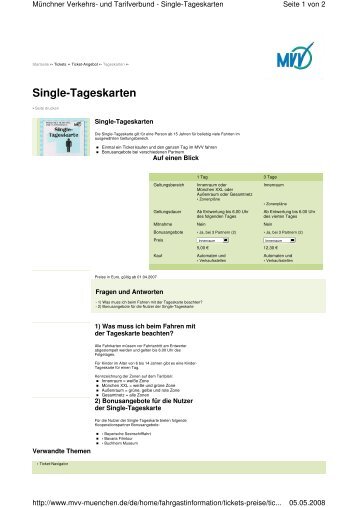 Single-Tageskarten - BM Kongress 2010