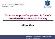 School-enterprise Cooperation in China's Vocational ... - INAP
