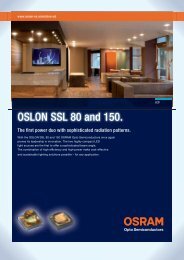OSLON SSL 80 and 150. - The LED Light Site - OSRAM Opto ...