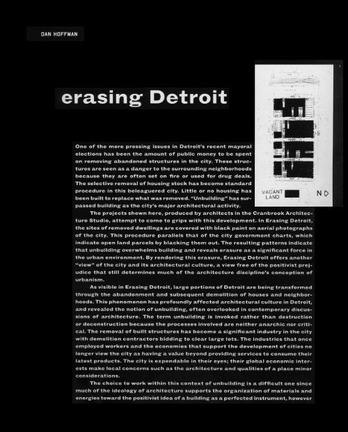 Detroit Research Volume 1
