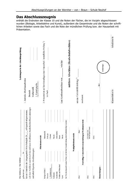 AbschlussprÃ¼fungen zum Mittleren Abschluss im Realschulzweig ...