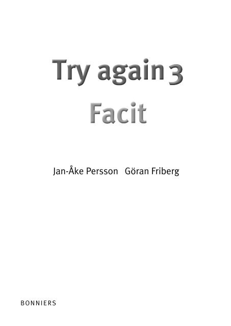 Try again 3 Facit - Sanoma Utbildning