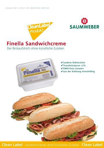 Finella Sandwichcreme - A. Saumweber GmbH