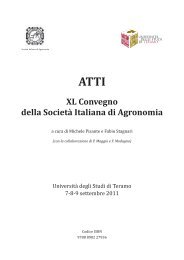 ATTI SIA Teramo 2011 - SocietÃ  Italiana di Agronomia