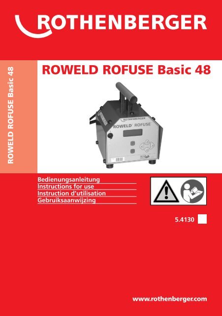 BA Umschlag ROWELD ROFUSE Basic 48 DE-EN-FR-NL ... - Santeko
