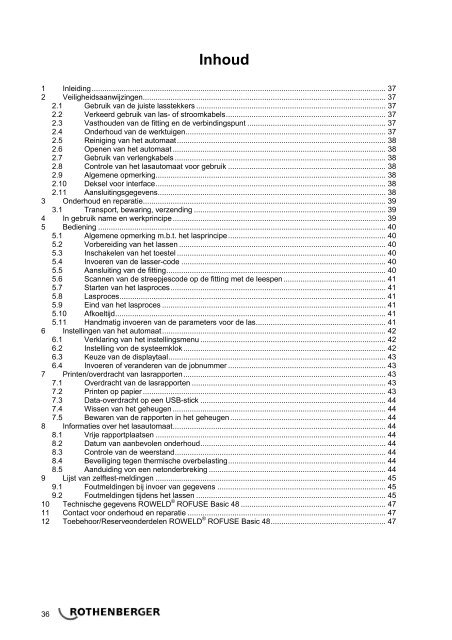 BA Umschlag ROWELD ROFUSE Basic 48 DE-EN-FR-NL ... - Santeko