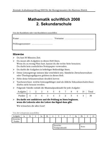 KG M 2Sek Aufg.pdf - Zentrale AufnahmeprÃ¼fung