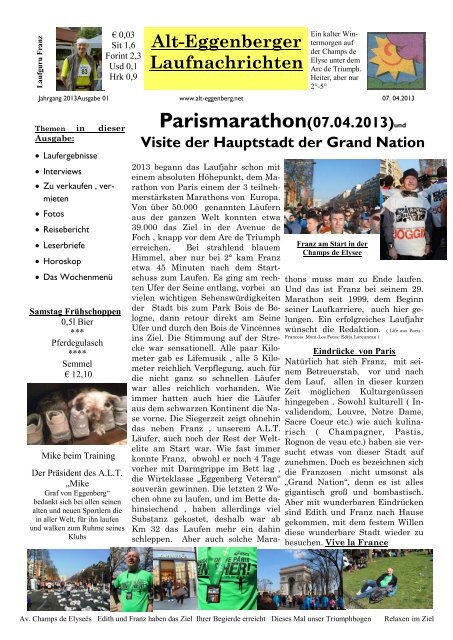 Parismarathon(07.04.2013)und - Alt-Eggenberg