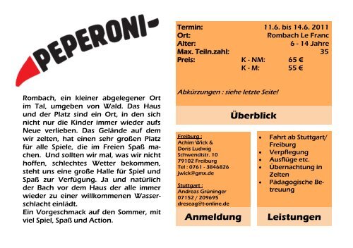 Leistungen - Rote Peperoni