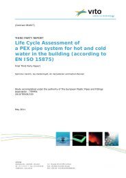 Life Cycle Assessment of a PEX pipe system for hot ... - BureauLeiding