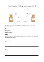 Versuchsaufbau Bildung von Ammoniumchlorid