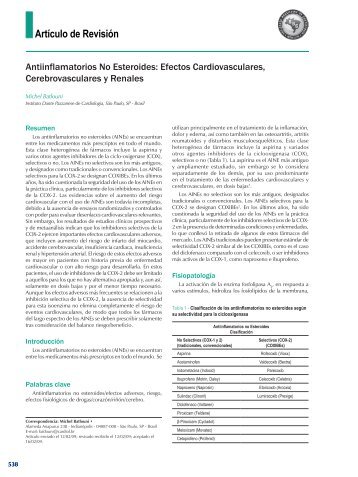 Antiinflamatorios No Esteroides - SciELO