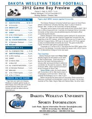 to preview the Game Day PDF! - DWU Athletics