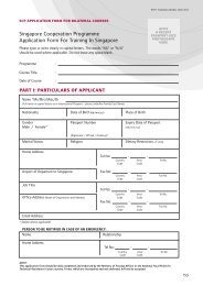 Singapore Cooperation Programme Application Form For Training ...