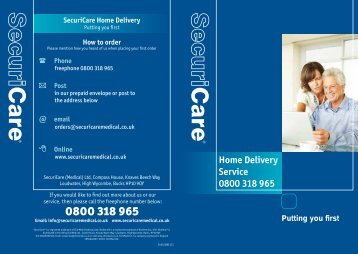 Home Delivery Service 0800 318 965 - SecuriCare