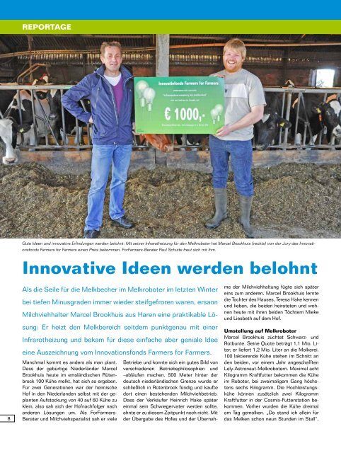 Informationszeitschrift von ForFarmers OKTOBER 2011