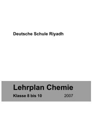 Lehrplan Chemie - Deutsche Schule Riyadh