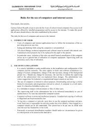 Rules for the use of computers and internet access - Deutsche ...