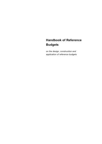Handbook of Reference Budgets - Nibud