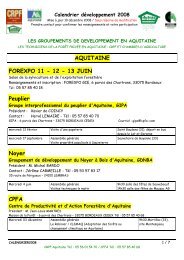 AQUITAINE FOREXPO 11 - 12 - 13 JUIN Peuplier Noyer CPFA