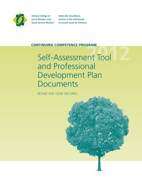 2012 CCP Self-Assessment Tool - Ontario College of Social ...