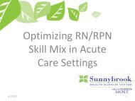 Optimizing RN/RPN Skill Mix in Acute Care Settings - RPNAO