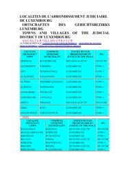 liste des localites/ortsverzeichnis/towns and villages - internet.lu