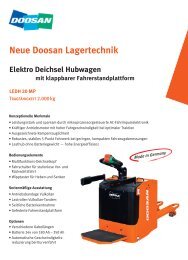 Neue Doosan Lagertechnik - Meynstapler