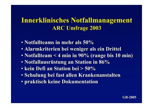 Innerklinischer Notfall - Freistil oder strukturiertes Management