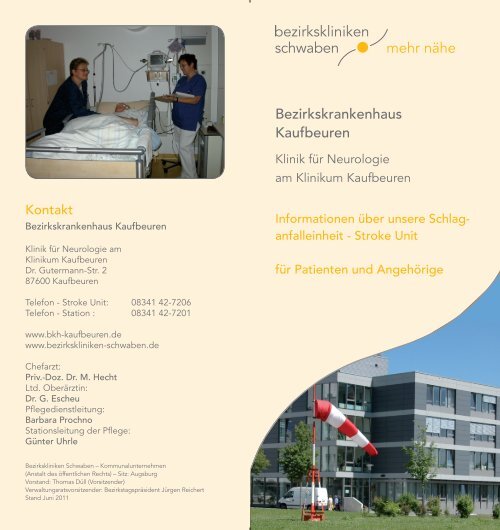 Stroke Unit Bezirkskrankenhaus Kaufbeuren