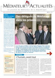 NÂ° 8 - Des dÃ©lÃ©guÃ©s du MÃ©diateur dans les prisons ( PDF - 1.9Mo )