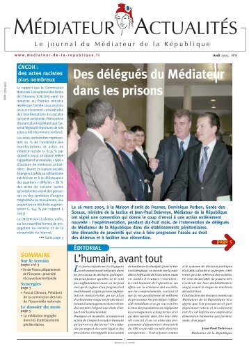NÂ° 8 - Des dÃ©lÃ©guÃ©s du MÃ©diateur dans les prisons ( PDF - 1.9Mo )