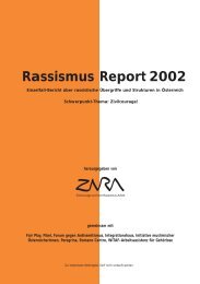 Rassismus Report 2002 - Zara