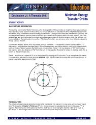A Thematic Unit Minimum Energy Transfer Orbits - Genesis
