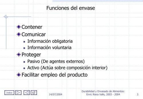 Envasado de alimentos - Sabadell Universitat