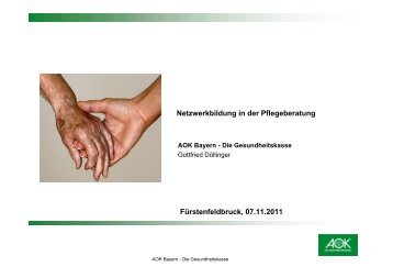 Netzwerkbildung in der Pflegeberatung ... - MDK Bayern