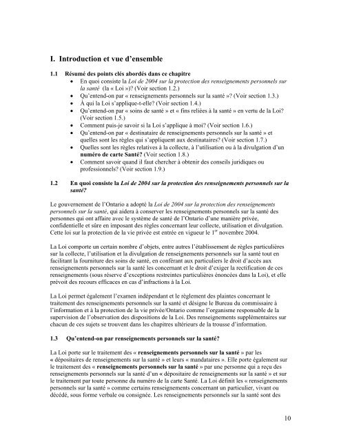 Trousse outils sur les renseignements personnels - Ontario College ...