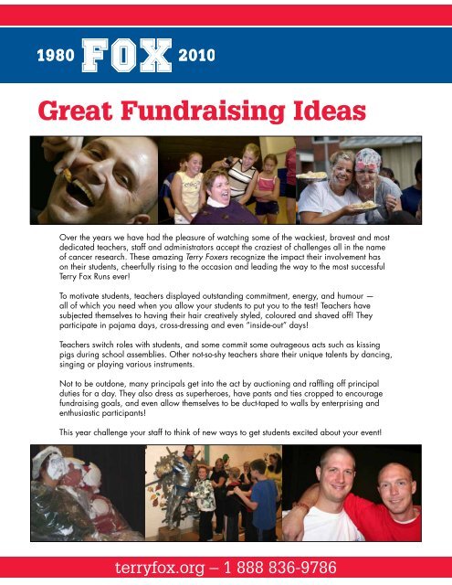 Great Fundraising Ideas - Terry Fox Foundation