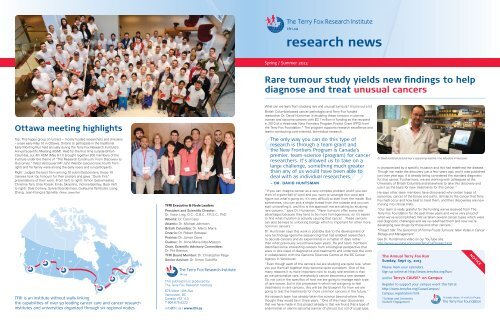 TFRI Spring/Summer 2013 Research News Newsletter - Terry Fox ...