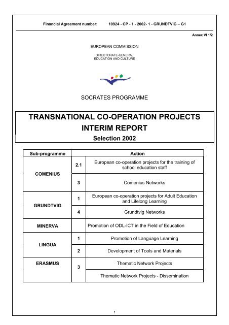 Transnational Co Operation Projects Interim Report Llw5 Org