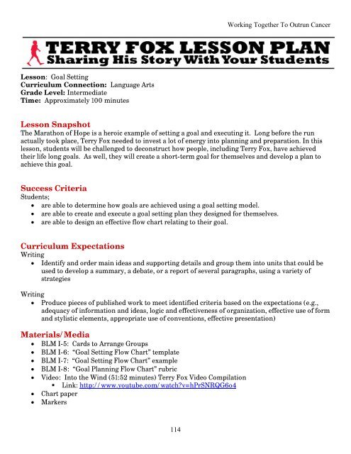 Goal Setting Chart For Adults