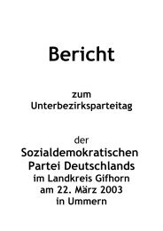 Bericht zum Unterbezirksparteitag - SPD Unterbezirk Gifhorn