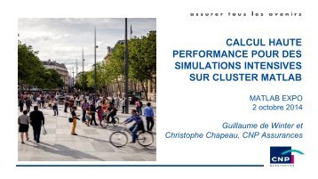 SIMULATIONS INTENSIVES SUR CLUSTER MATLAB