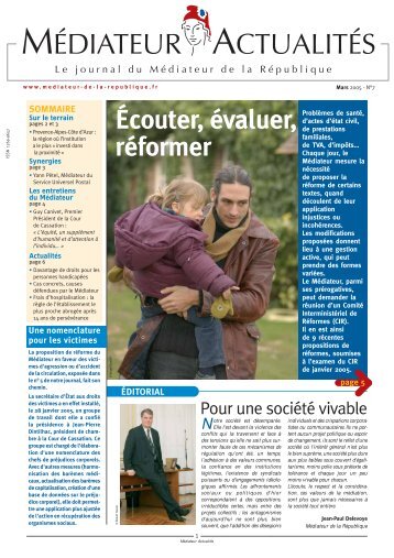 NÂ° 7 - Ecouter, Ã©valuer, rÃ©former ( PDF - 1.1Mo )