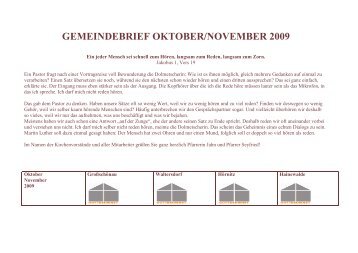 gemeindebrief oktober/november 2009 - Kirche-grossschoenau.de