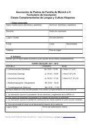 Formulario de Inscripción 2011-2012 - Elternrat.de