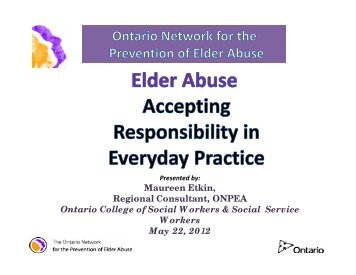 Elder Abuse - Ontario College of Social Workers and Social Service ...