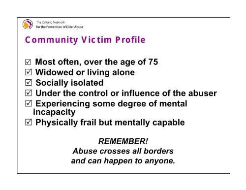 Elder Abuse - Ontario College of Social Workers and Social Service ...