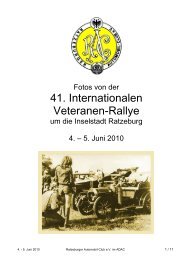 41. Internationalen Veteranen-Rallye - Ratzeburger Automobil-Club ...