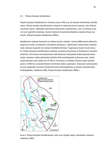 Biosfäärialue kestävän kehityksen edistäjänä ... - EcoRegion